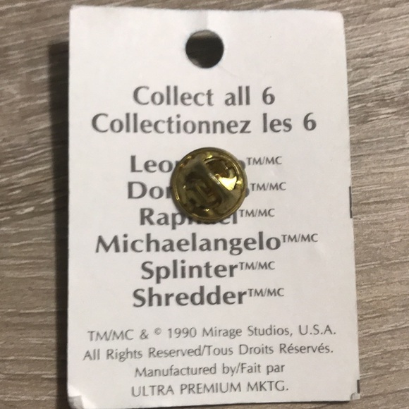 Vintage 1990 TMNT Ninja Turtles Splinter Pin (Mint in Packaging) - Picture 2 of 2